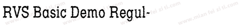 RVS Basic Demo Regul字体转换